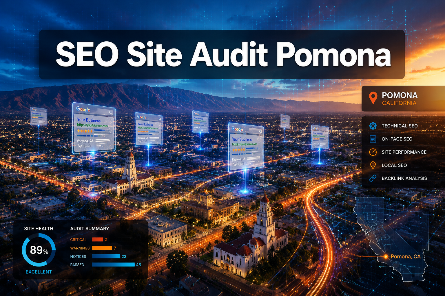 SEO site audit Pomona